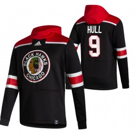 Chicago Blackhawks Bobby Hull 9 2020-21 Reverse Retro Hoodie Sawyer - Mannen